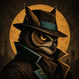 Desert AI Systems owl detective emblem